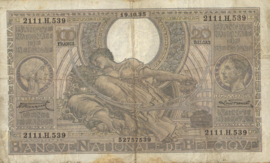 Belgium P107.2 100 Francs / 20 Belgas Model 1933