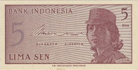 Indonesia H282: 5 Sen 1964