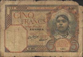Algeria  P77.b 5 Francs 1941