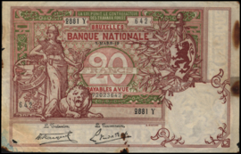 België  P67 20 Francs 1919