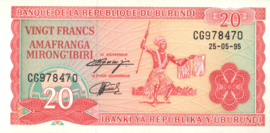 Burundi  P27 20 Francs 1977-2007