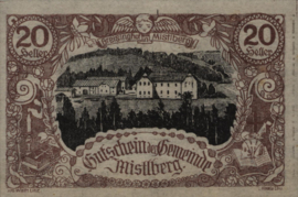 Austria - Emergency issues - Mistlberg KK.:615 20 Heller 1920