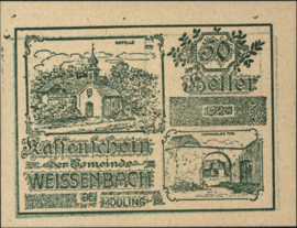 Oostenrijk - Noodgeld - Weissenbach bei Mödling KK.1156 50 Heller 1920