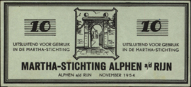 Nederland, Alphen aan den Rijn, Modern PL163 10 Cent 1954
