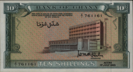 Ghana P1 10 Shillings 1963