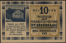 Oostenrijk - Noodgeld - Windhaag bei Freistadt KK.1242 10 Heller 1920