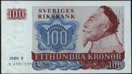 Sweden P54.c/r4 100 Kroner 1980 REPLACEMENT