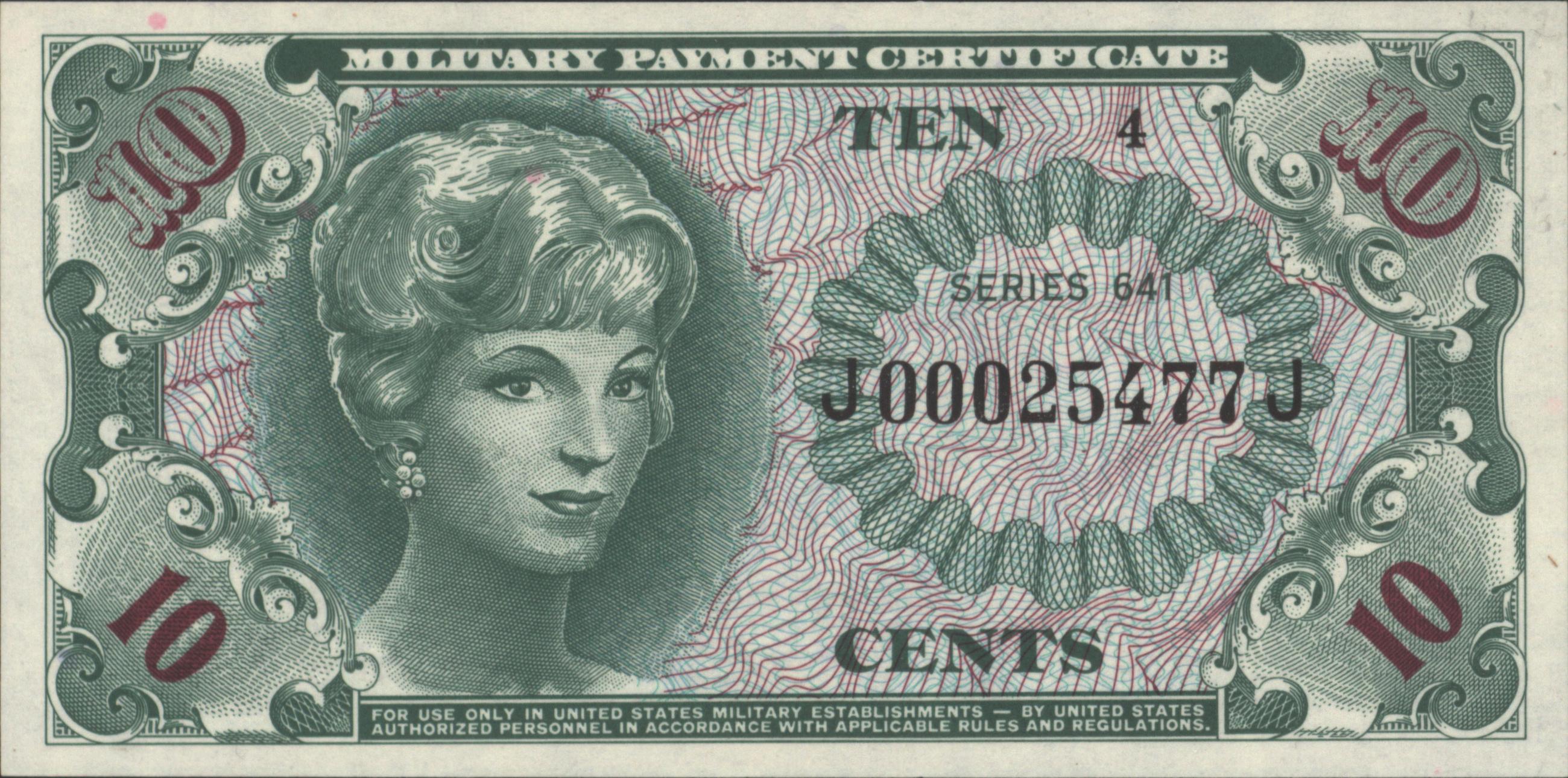 United States of America (USA) - Military Payment Certificate PM58 10 Cents (19)64