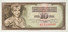Joegoslavië  P82.c 10 Dinara 1968