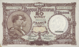 Belgium P111b 20 Francs Model 1919