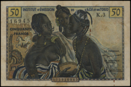 Frans West Afrika - L'Afrique Occidentale - L'A.O.F. et du Togo  P45 50 Francs 1956