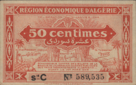 Algeria  P97.a 50 Centimes 1944