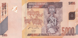 Congo Democratic Republic (Kinshasa) P102.a 5,000 Francs 2005 ERROR