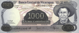 Nicaragua P150 500.000 Córdobas on 1.000 Córdobas 1987