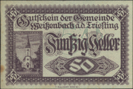Oostenrijk - Noodgeld - Weissenbach an der Triesting KK. 1155.a 50 Heller 1920