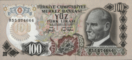 Turkey P189.b 100 Lira 1970-10-14