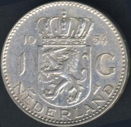 Sch.1102 Silver 1 Guilder 1954