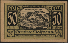 Oostenrijk - Noodgeld - Wolfsegg KK.1250.I.b 50 Heller (No date)