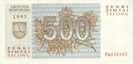 Lithuania P46/B157 500 Talonu 1993