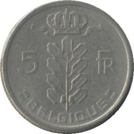 Belgique KM134.1 5 Francs 1948-1981