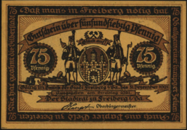 Germany - Emergency issues - Freiberg Grab.: 379.4 75 Pfennig 1921