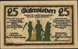 Duitsland - Noodgeld - Gatersleben Grab. 409.1 25 Pfennig 1921