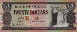 Guyana  P30 20 Dollars 1996 (No date)