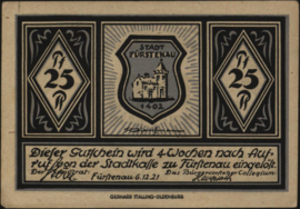 Germany - Emergency issues - Fürstenau Grab.: 400 25 Pfennig 1921
