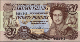 Falklands  P19/B221 20 Pounds 2011