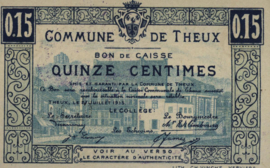 België - Noodgeld - Theux  15 Centimes 1915