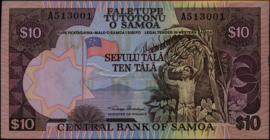Samoa  P27 10 Tala 1985