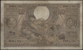 België - Francs/Belgas P107.2 100 Francs 1936