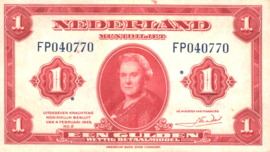 Netherlands - Muntbiljet   PL5.a 1 Gulden 1943