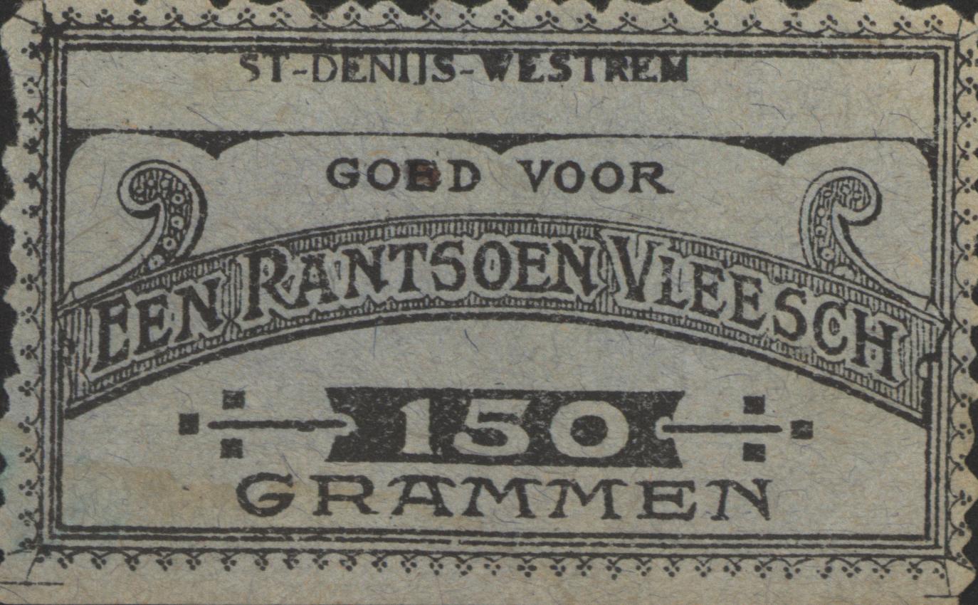 België - Noodgeld - Sint Denijs Westrem   NL0.Grijs 150 Grammen 1914-'18 (No date)