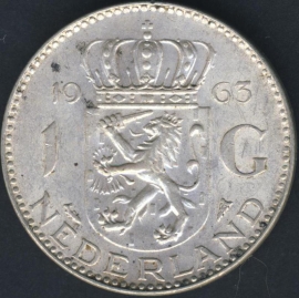 Sch.1107 Zilver 1 Gulden 1963