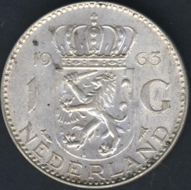 Sch.1107 Silver 1 Guilder 1963