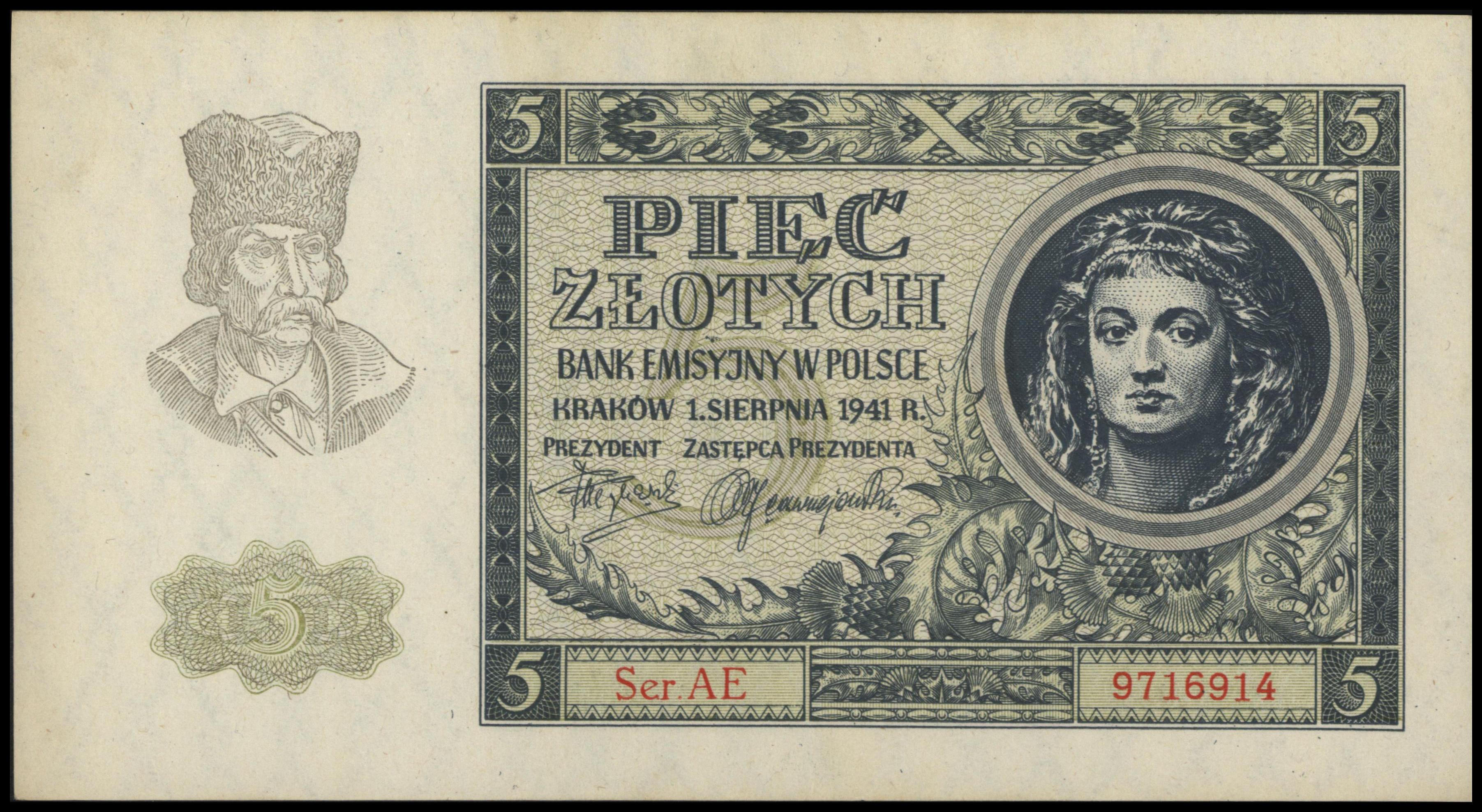 Polen P101 5 Zlotych 1941