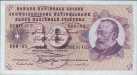 Switserland  P45.s.45 10 Franken 1973
