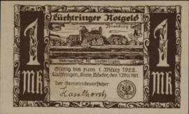 Duitsland - Noodgeld - Lüchtringen Grab.: 836 1 Mark 1921