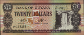 Guyana  P30/B108 20 Dollars 1996 (No date)