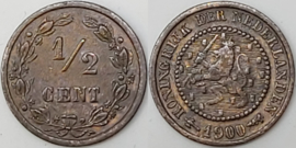 Netherlands Sch.1002 ½ Cent 1900