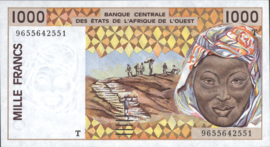 West African States - Togo P811T.f 1,000 Francs 1996
