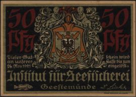 Duitsland - Noodgeld - Geestemünde Grab. 412.1 50 Pfennig 1921