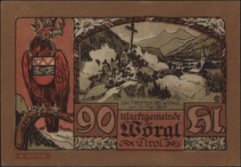 Oostenrijk - Noodgeld - Wörgl KK: 1252 90 Heller 1920