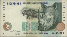 Zuid Afrika P123 10 Rand 1993-99 (No date)
