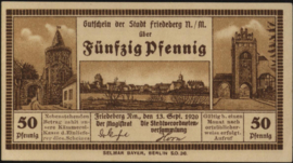 Germany - Emergency issues - Friedeberg  Grab.: F30 50 Pfennig 1920