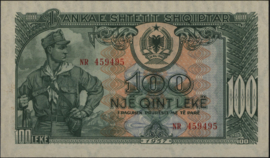 Albania  P30/B215 100 Leke 1957