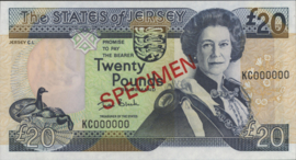 Jersey  P29.s 20 Pounds 2000 (No date) SPECIMEN
