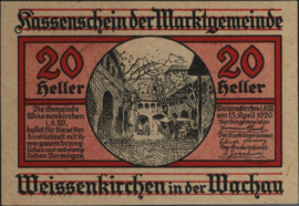Oostenrijk - Noodgeld - Weissenkirchen KK: 1158 20 Heller 1920