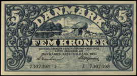Denemarken  P30.h 5 Kroner 1942